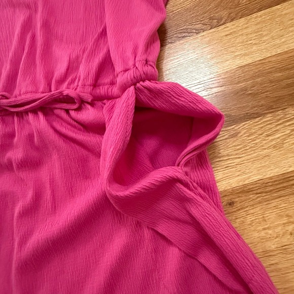 Kim Gravel Packabelle XL Pink V-Neck Drawstring Waist Dress Belle by QVC - Picture 5 of 8